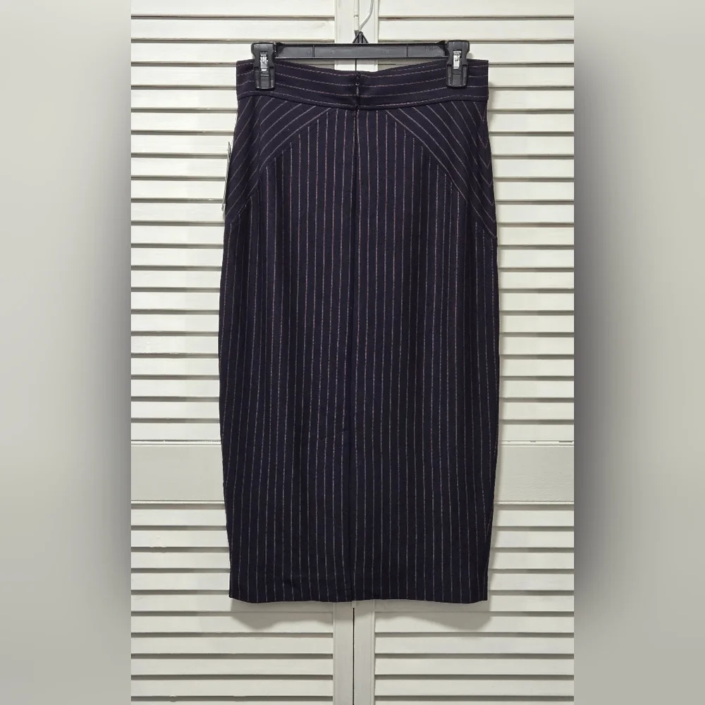 Nwt Tommy Hilfiger Womens Pinstripe Pencil Skirt Size 2